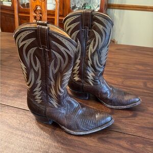 Men’s Snake Skin Genuine Leather Boot